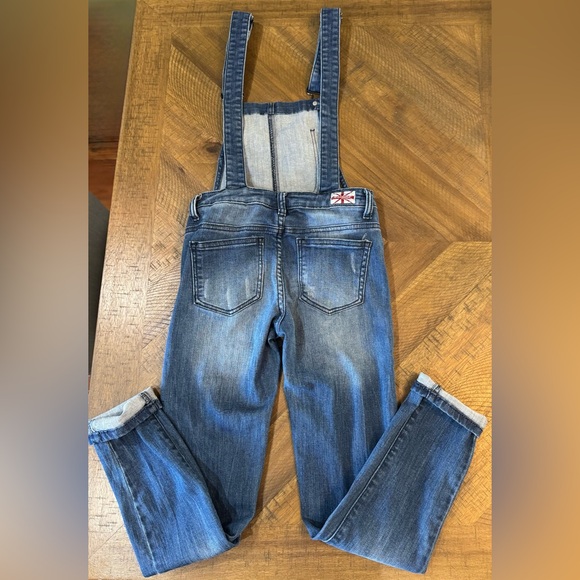 Machine Nouvelle Mode Women’s Denim Crop Y2K Overalls - Picture 7 of 12